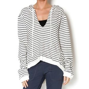 Hard Tail Striped High Low Hoodie Size Small